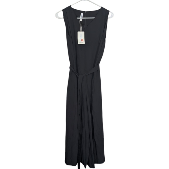 Eternal Mark Summer Vneck Wide Leg Jumpsuit Belted Loose Fit New With Tags Med - Picture 2 of 7